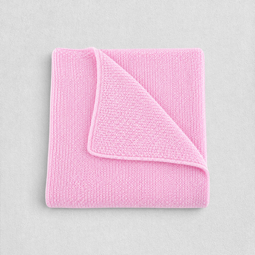 100% Cashmere Honeycomb Baby Blanket - Baby Pink