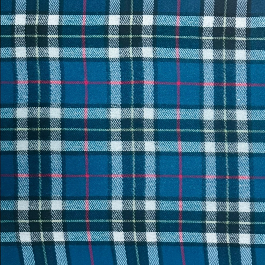 Thomson Blue - 100% Recycled Wool Tartan Blanket