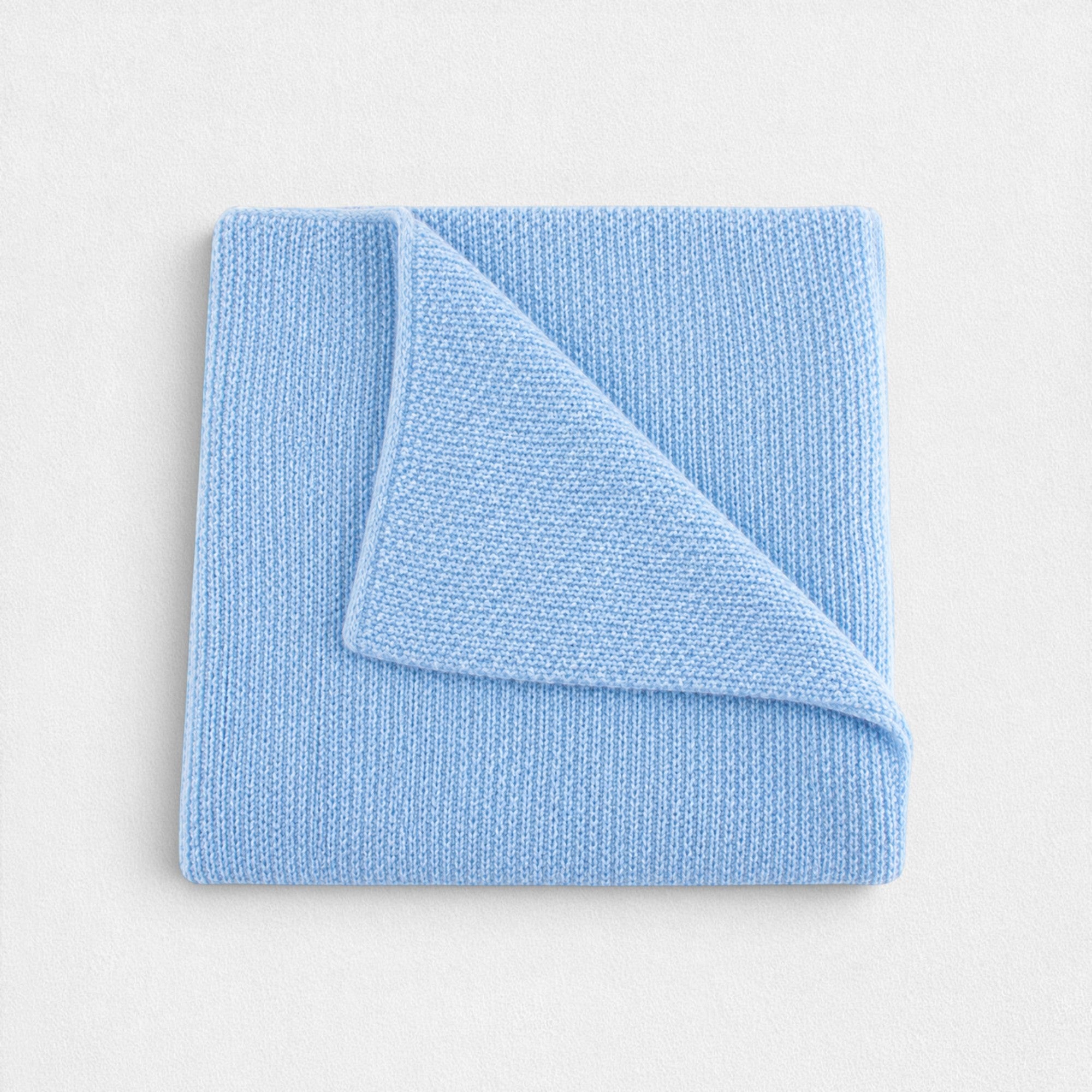 100% Cashmere Honeycomb Baby Blanket - Baby Blue