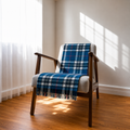 Thomson Blue - 100% Recycled Wool Tartan Knee Blanket