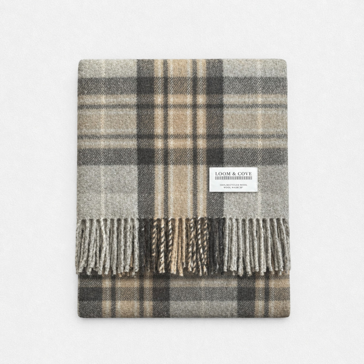 100% Recycled Wool Tartan Blanket