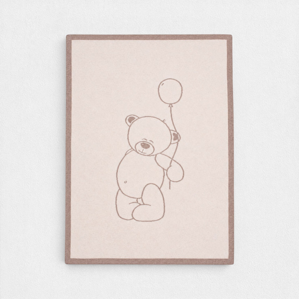 100% Cashmere Baby Blanket - Teddy Bear