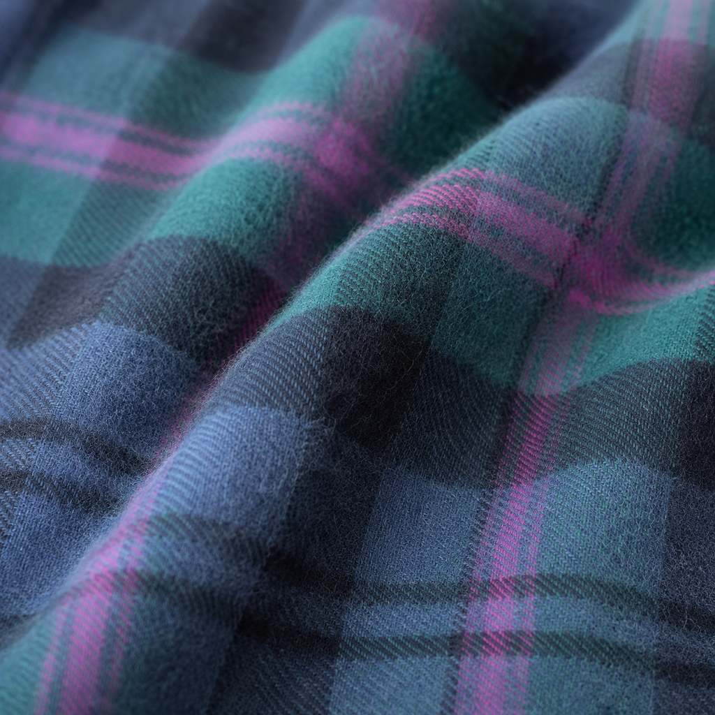 Baird 100% Recycled Wool Tartan Blanket, product photo — Loom & Cove