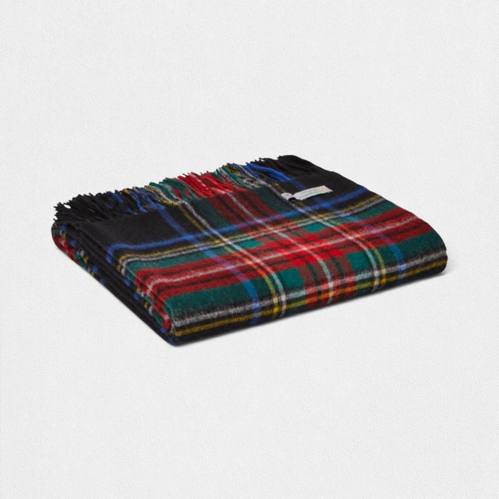 100% Lambswool Tartan Blanket