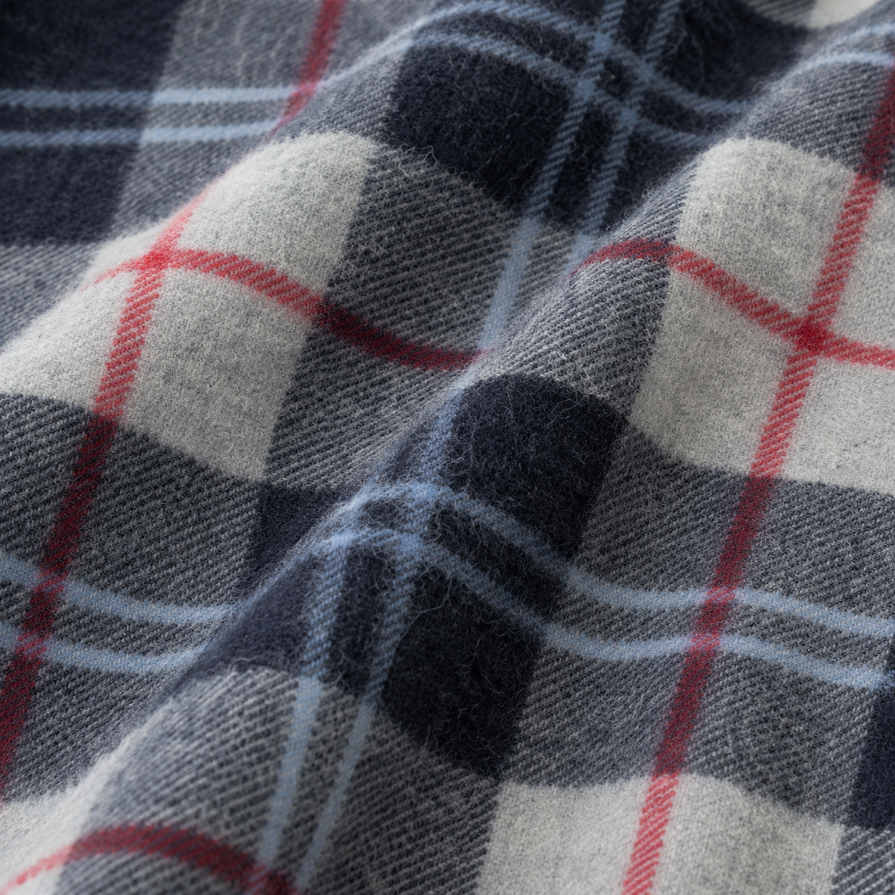 Douglas Navy - 100% Recycled Wool Tartan Knee Blanket