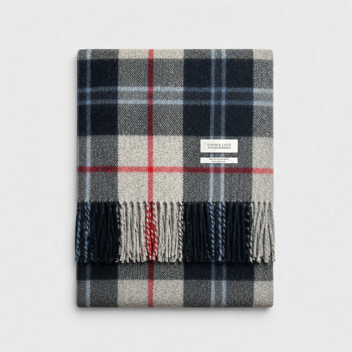 100% Recycled Wool Tartan Blanket