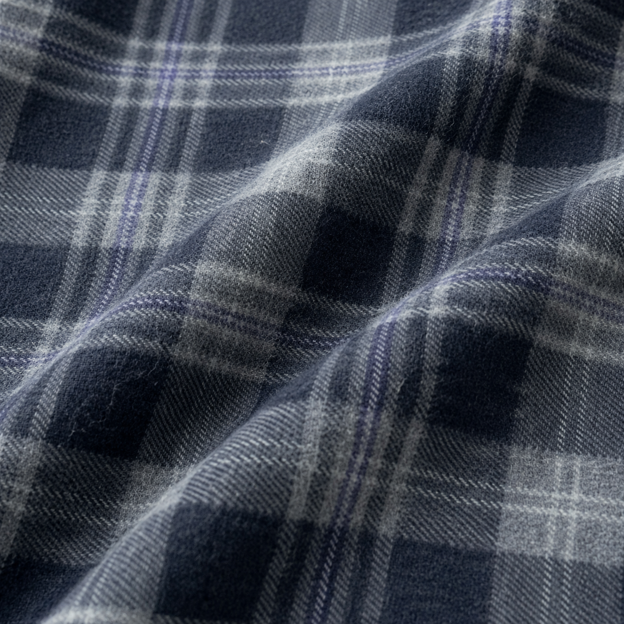 Flint Grey - 100% Recycled Wool Tartan Knee Blanket