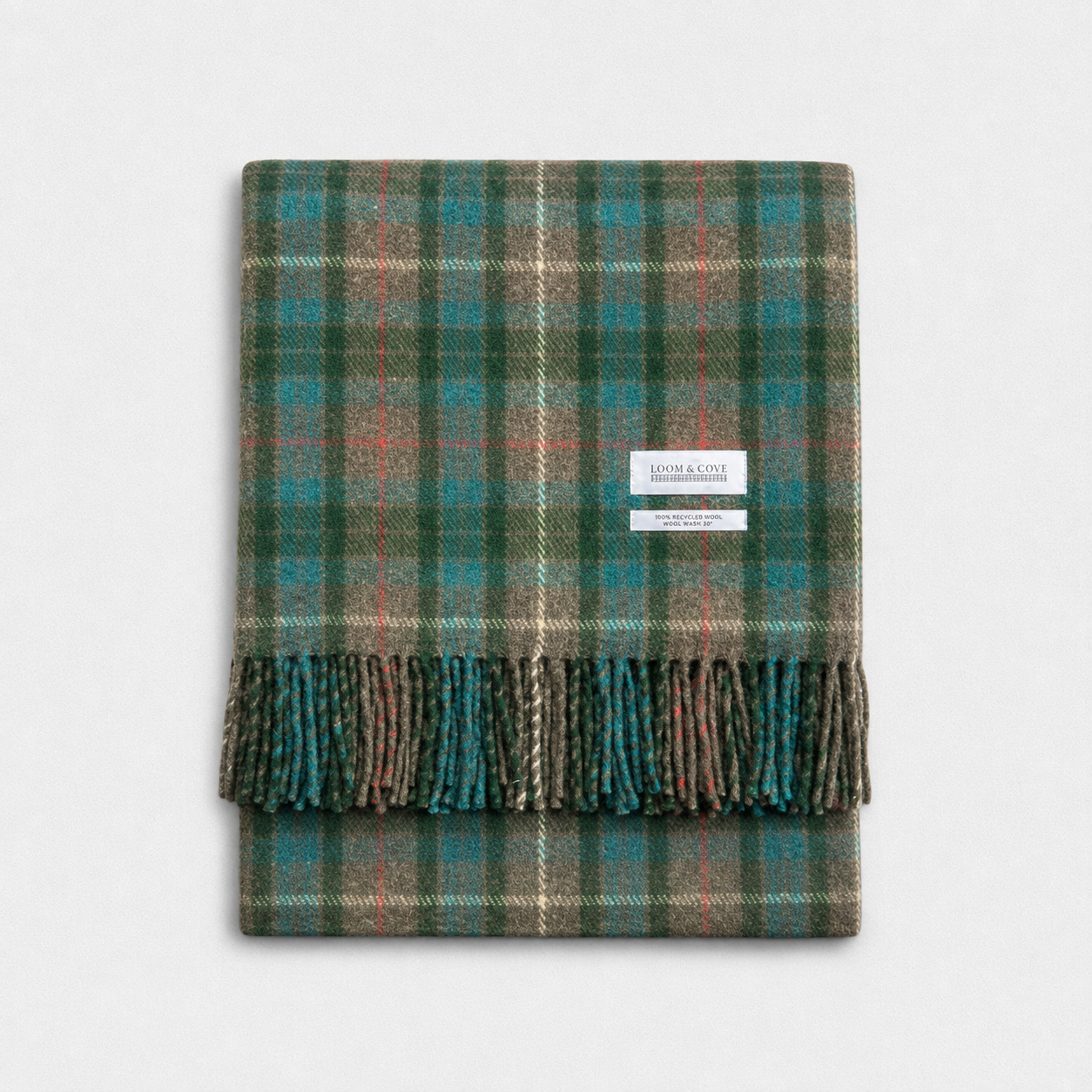 Fraser Hunting Weathered - 100% Recycled Wool Tartan Blanket