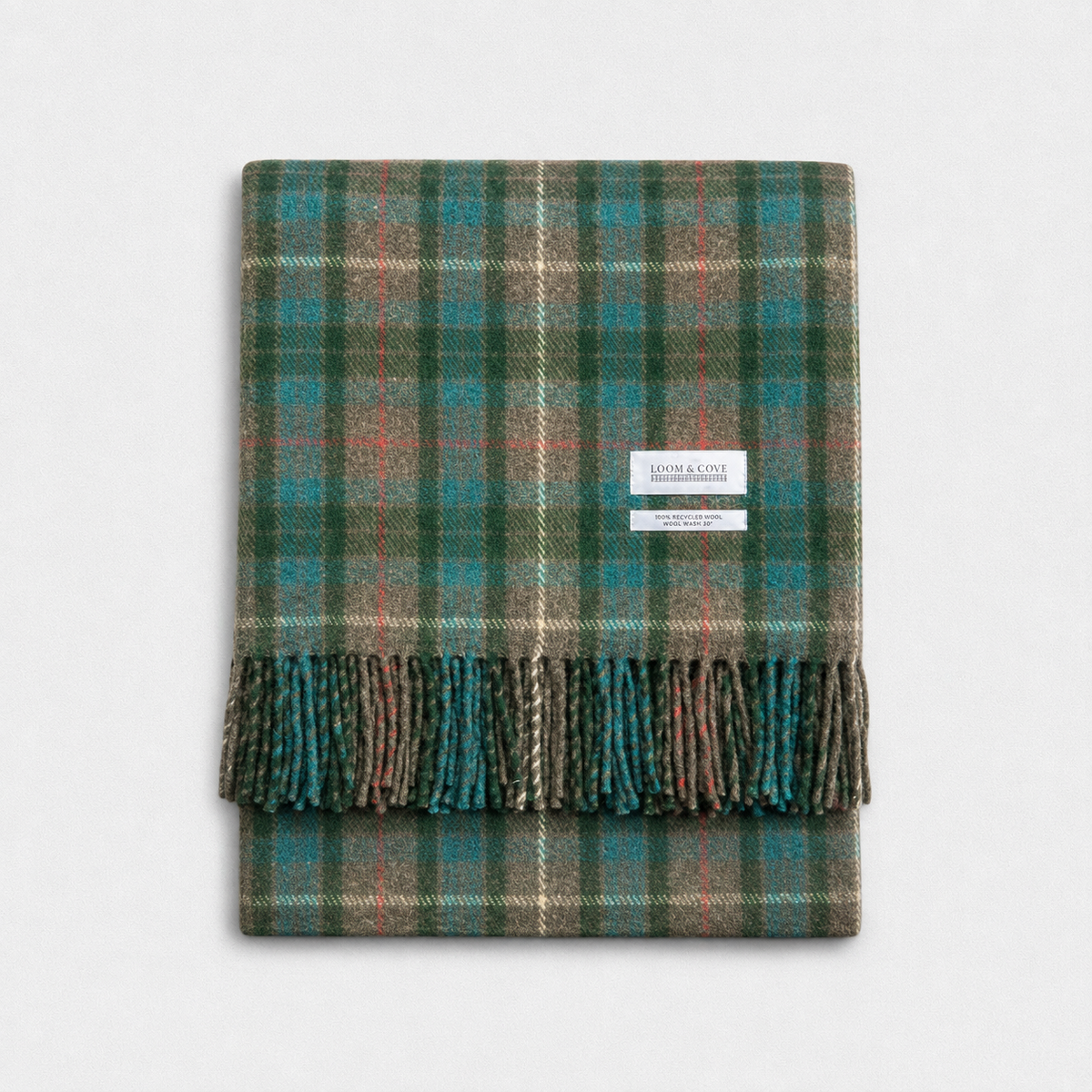 100% Recycled Wool Tartan Blanket