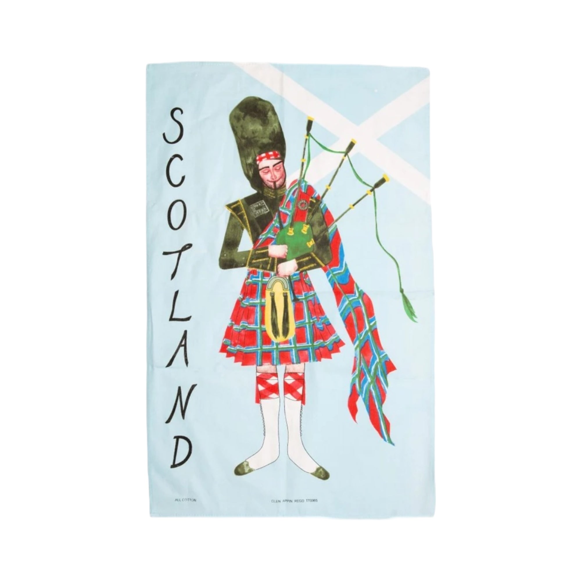 Scottish Bagpiper Tea Towel