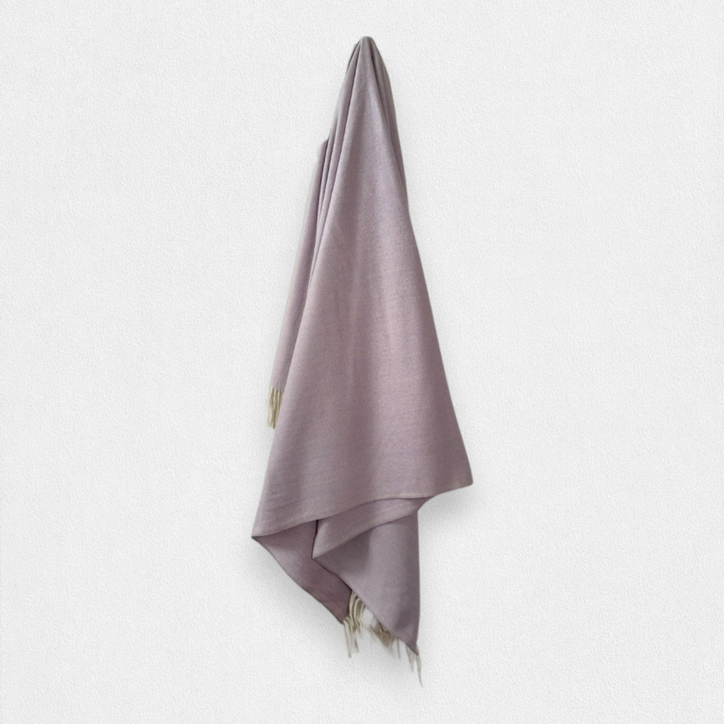 Orchid Herringbone - 100% Recycled Wool Tartan Blanket