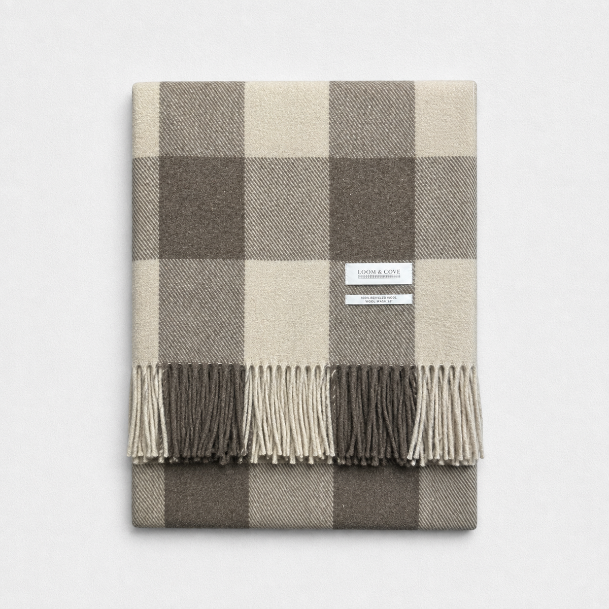 Jacob 100% Recycled Wool Tartan Blanket, product photo — Loom & Cove