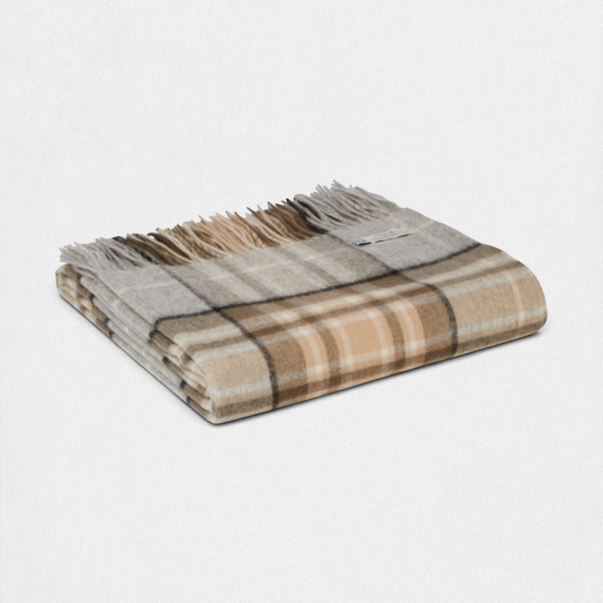 100% Lambswool Tartan Blanket