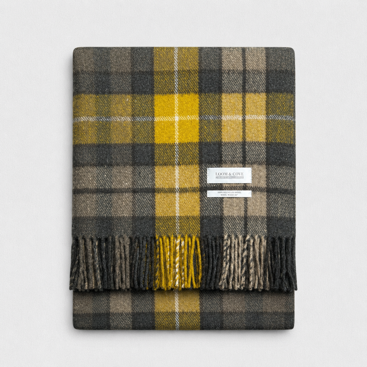 Natural Buchanan - 100% Recycled Wool Tartan Blanket