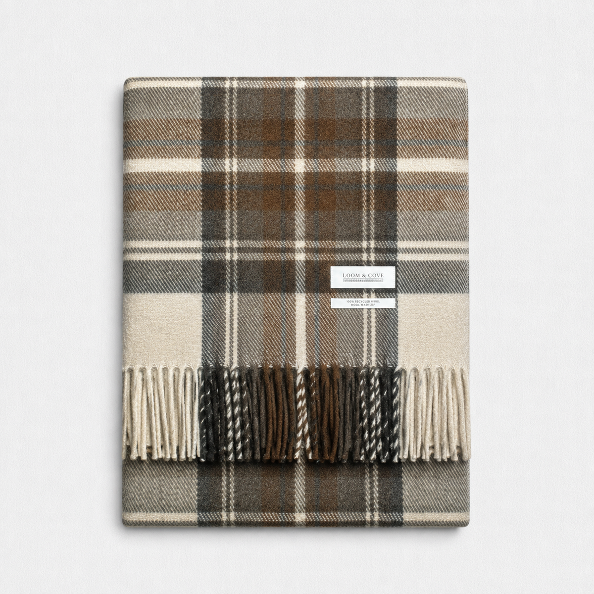 100% Recycled Wool Tartan Blanket
