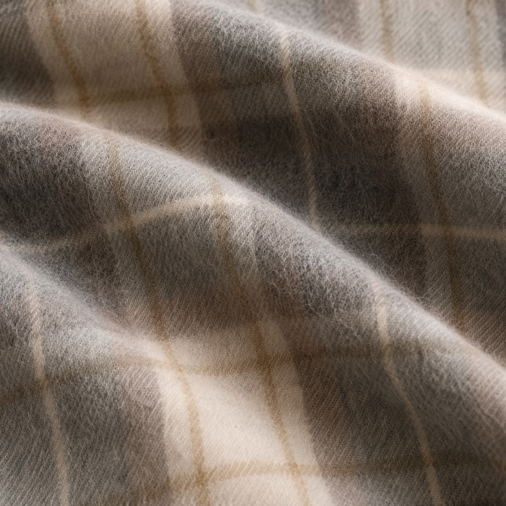 Natural MacKellar - 100% Cashmere Tartan Scarf