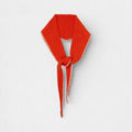 100% Cashmere Triangle Scarf - Orange Stitch Edge