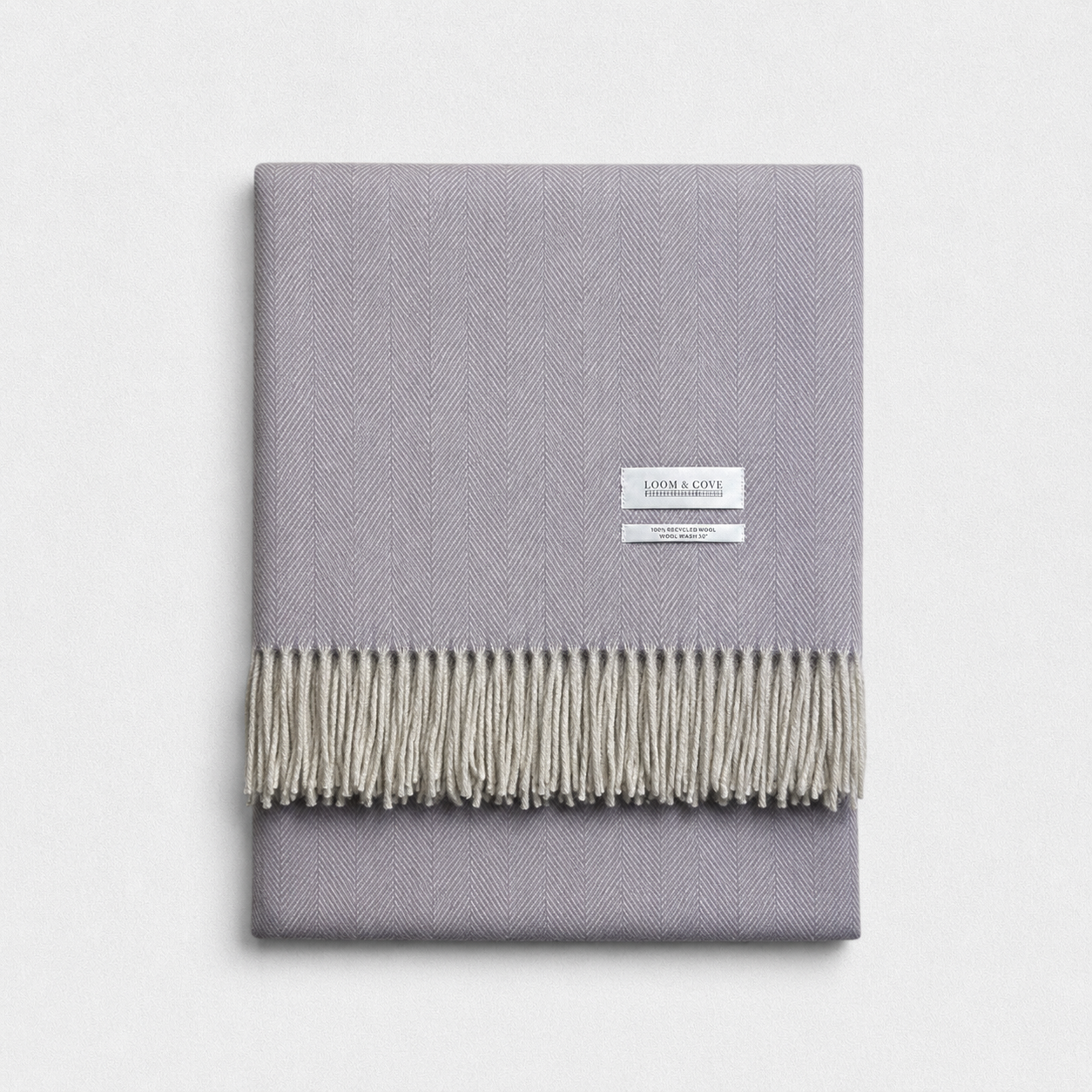 Orchid Herringbone - 100% Recycled Wool Tartan Blanket