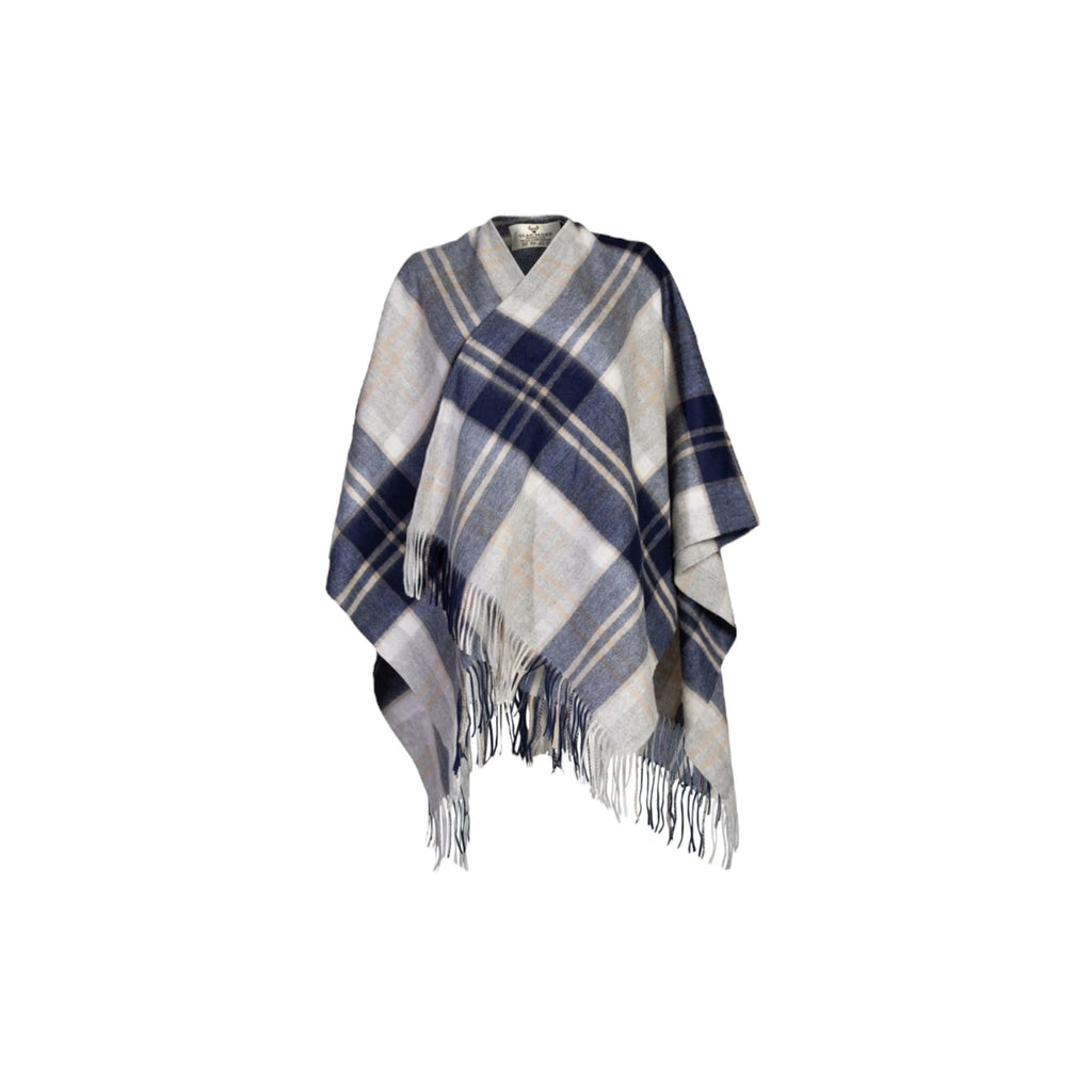 100% Lambswool Tartan Cape - Silver Bannockbane