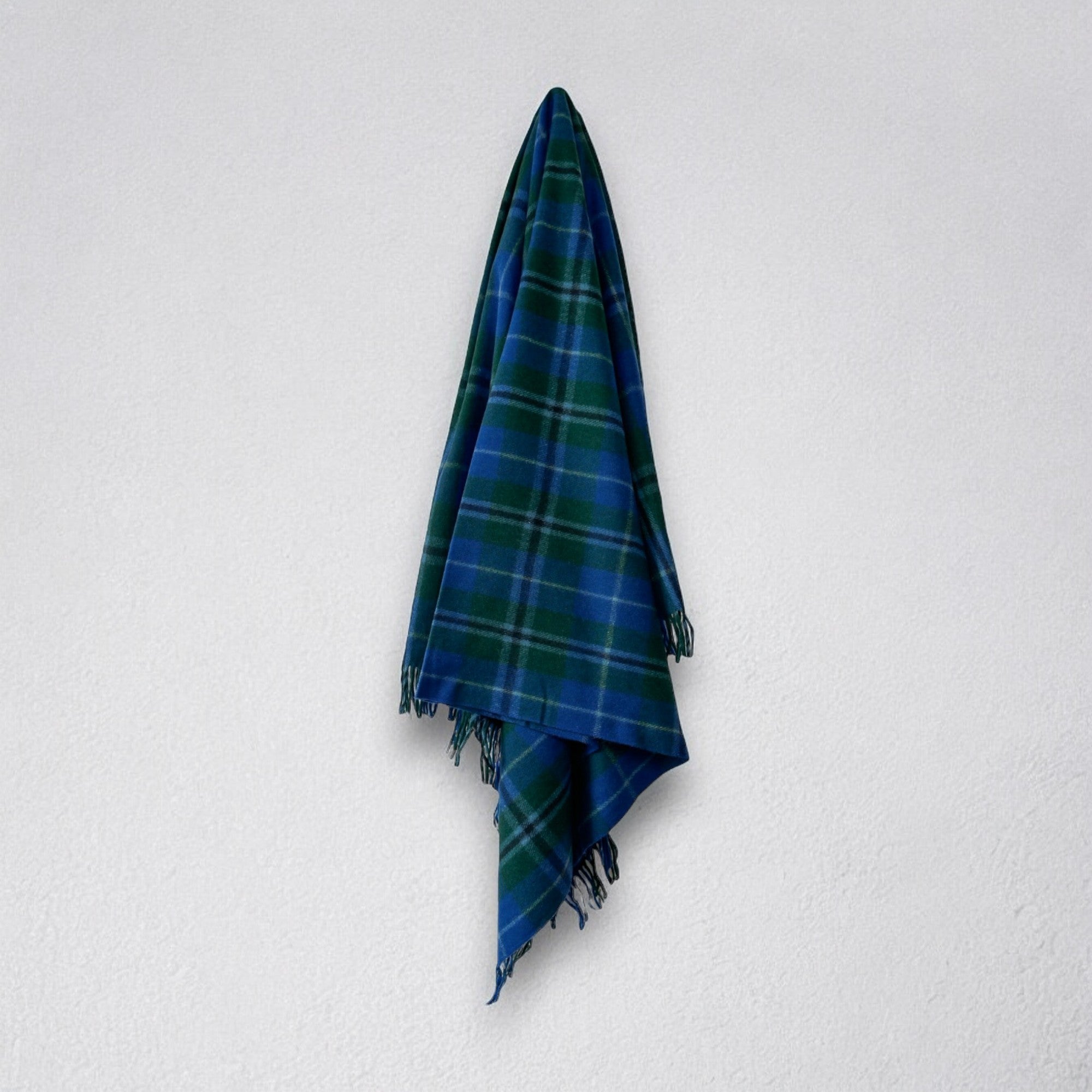 Douglas Blue - 100% Recycled Wool Tartan Blanket