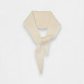 100% Cashmere Ribbed Triangle Scarf - Cream