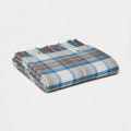 100% Lambswool Tartan Blanket -  Stewart Muted Blue