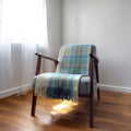 Stewart Muted Blue - 100% Recycled Wool Tartan Knee Blanket