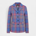 Women's Harris Tweed Coat (Maggie) - Pink/Blue Check