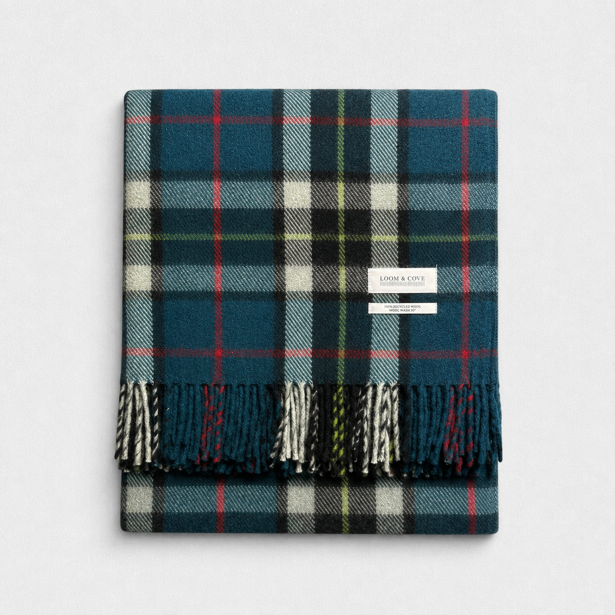 Thomson Blue - 100% Recycled Wool Tartan Blanket