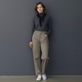 100% Cashmere Ribbed Triangle Scarf - Black