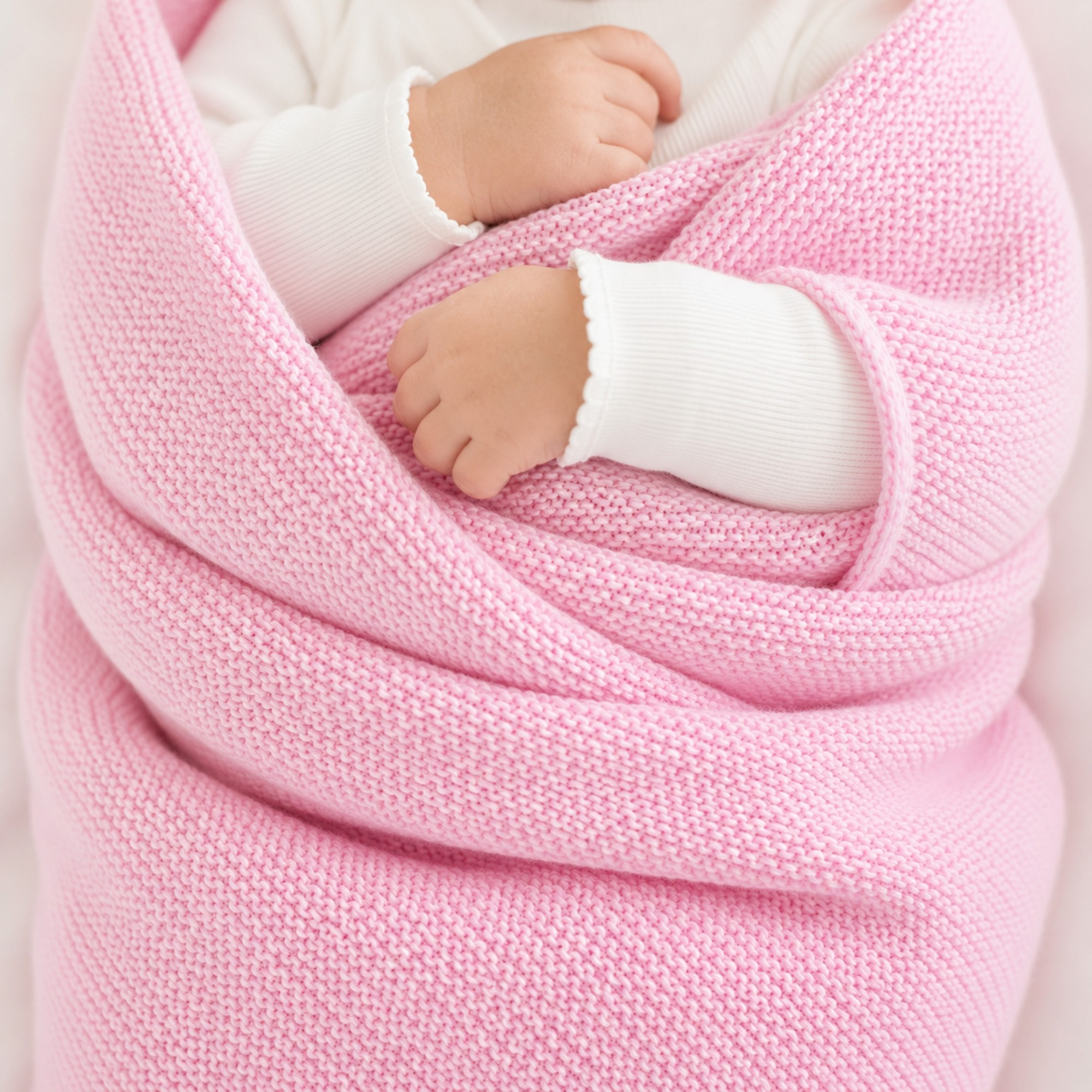 100% Cashmere Honeycomb Baby Blanket - Baby Pink