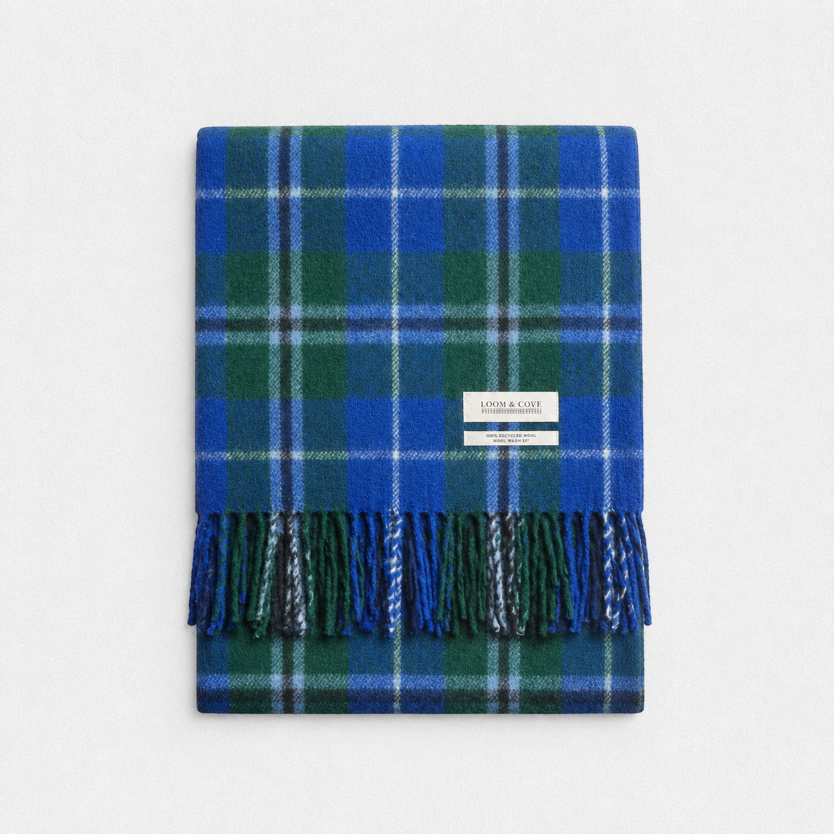 100% Recycled Wool Tartan Blanket
