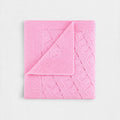 100% Cashmere Cable Knit Baby Blanket - Baby Pink