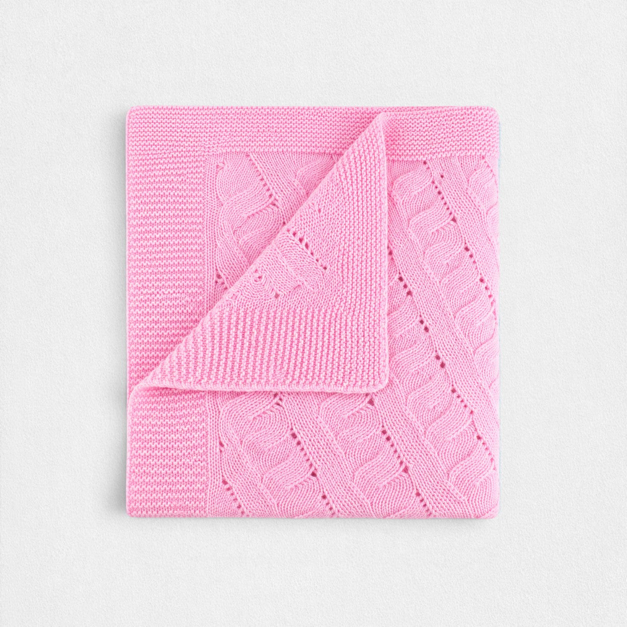 100% Cashmere Cable Knit Baby Blanket