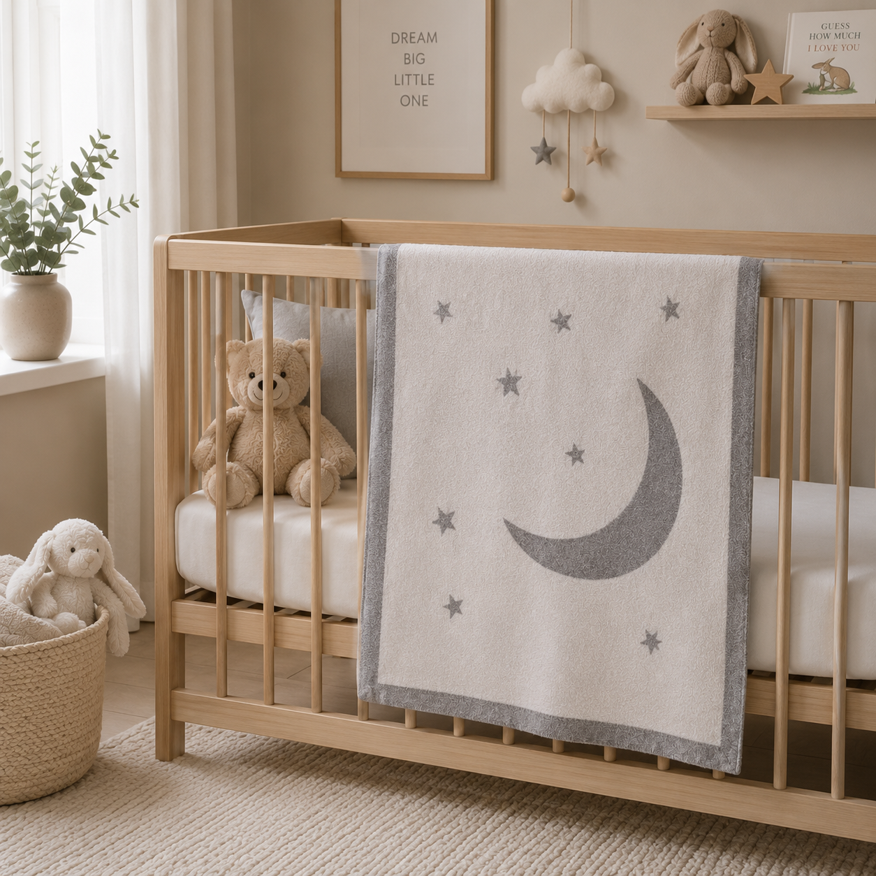 100% Cashmere Baby Blanket - Moon & Stars