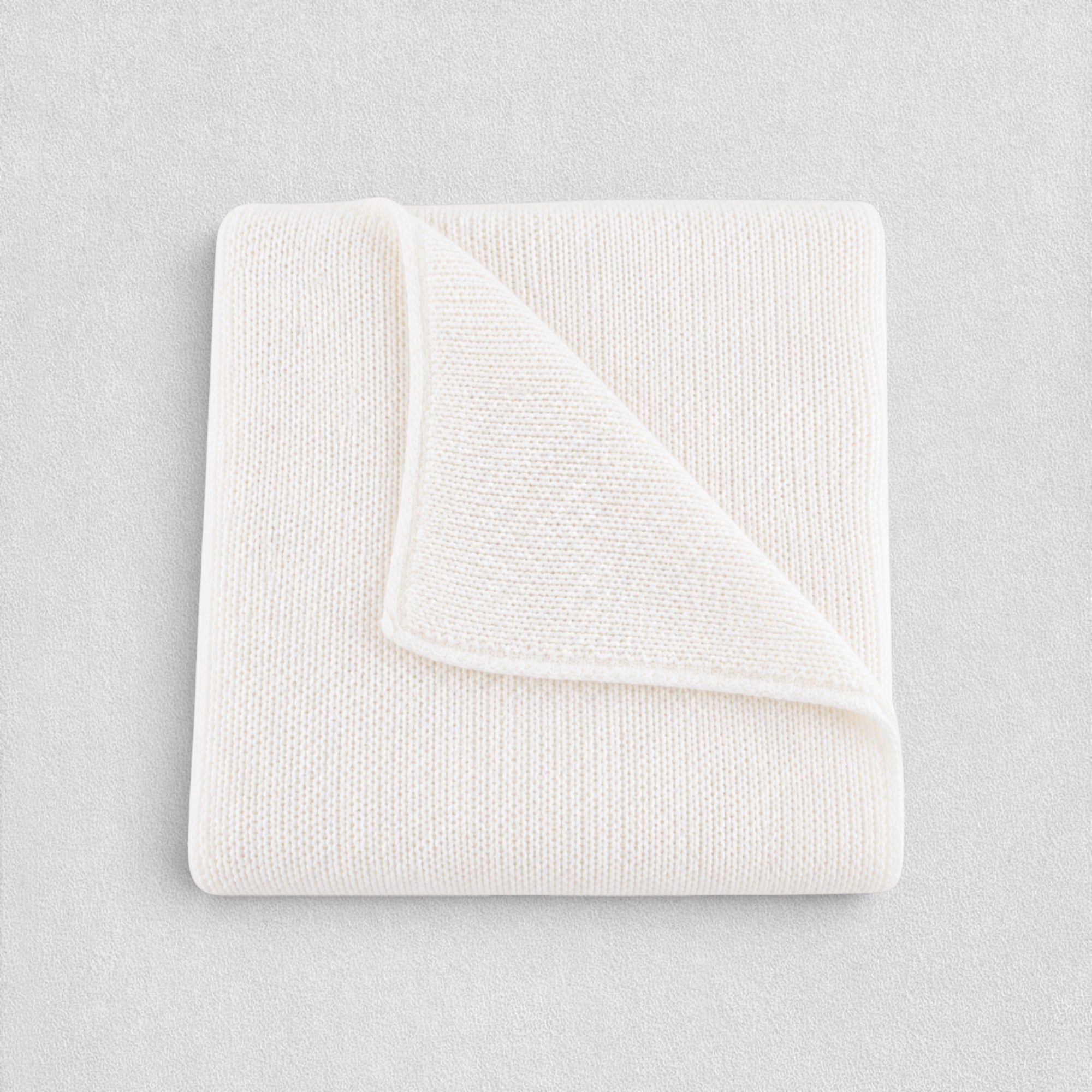 100% Cashmere Honeycomb Baby Blanket - White