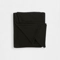 Folded black neck wrap on a white background
