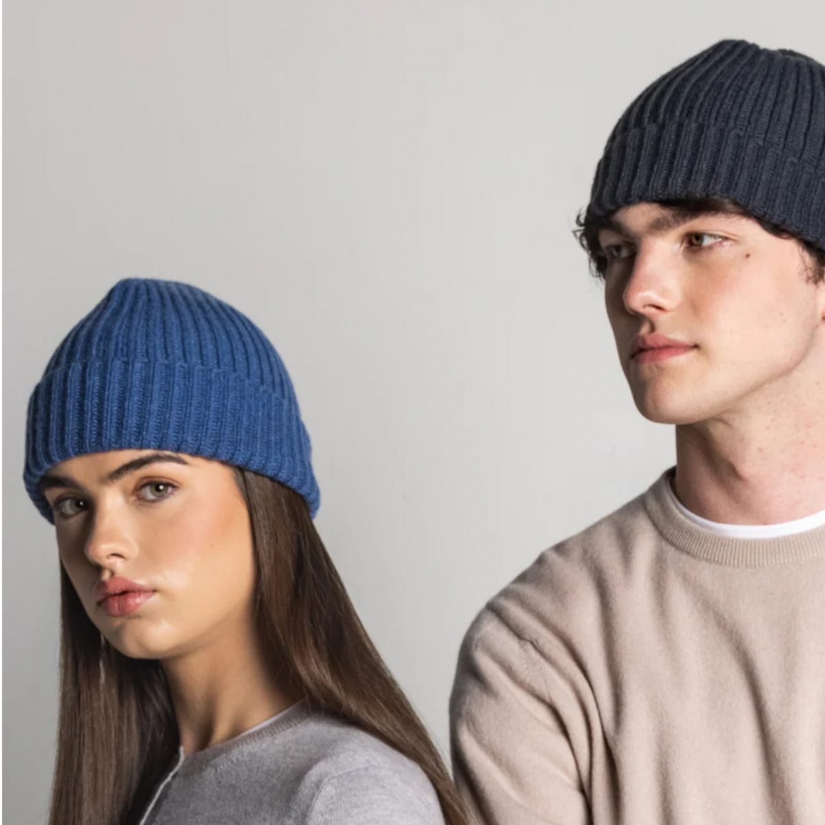 Cashmere Ribbed Beanie